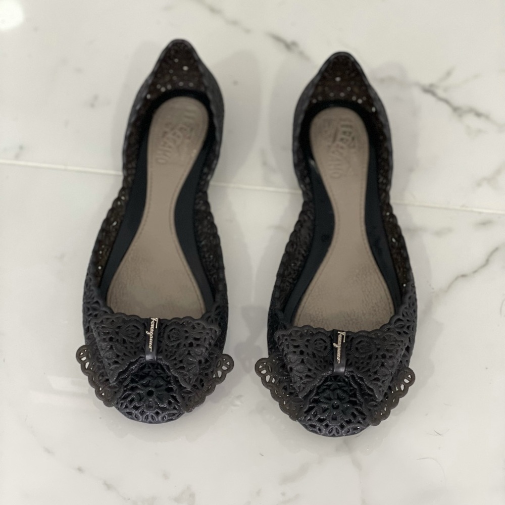 Salvatore Ferragamo Jelly Ballet Flats